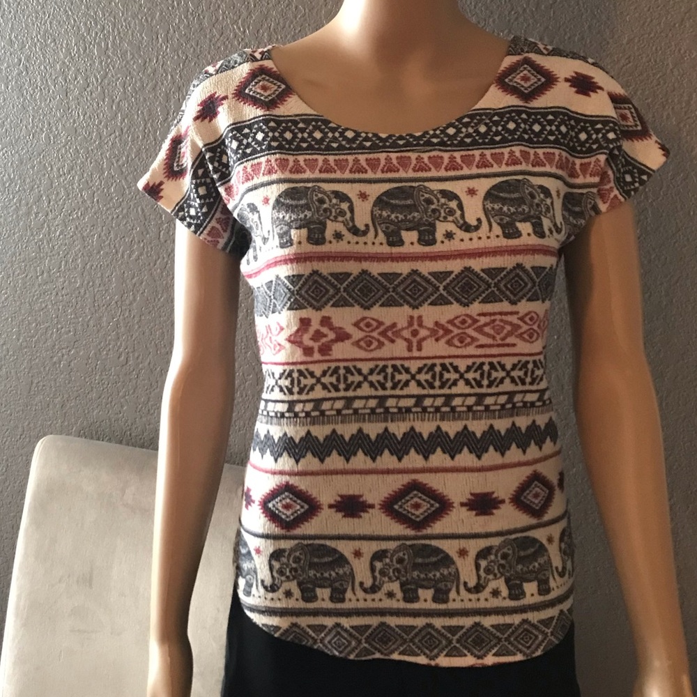 Elephant print top
